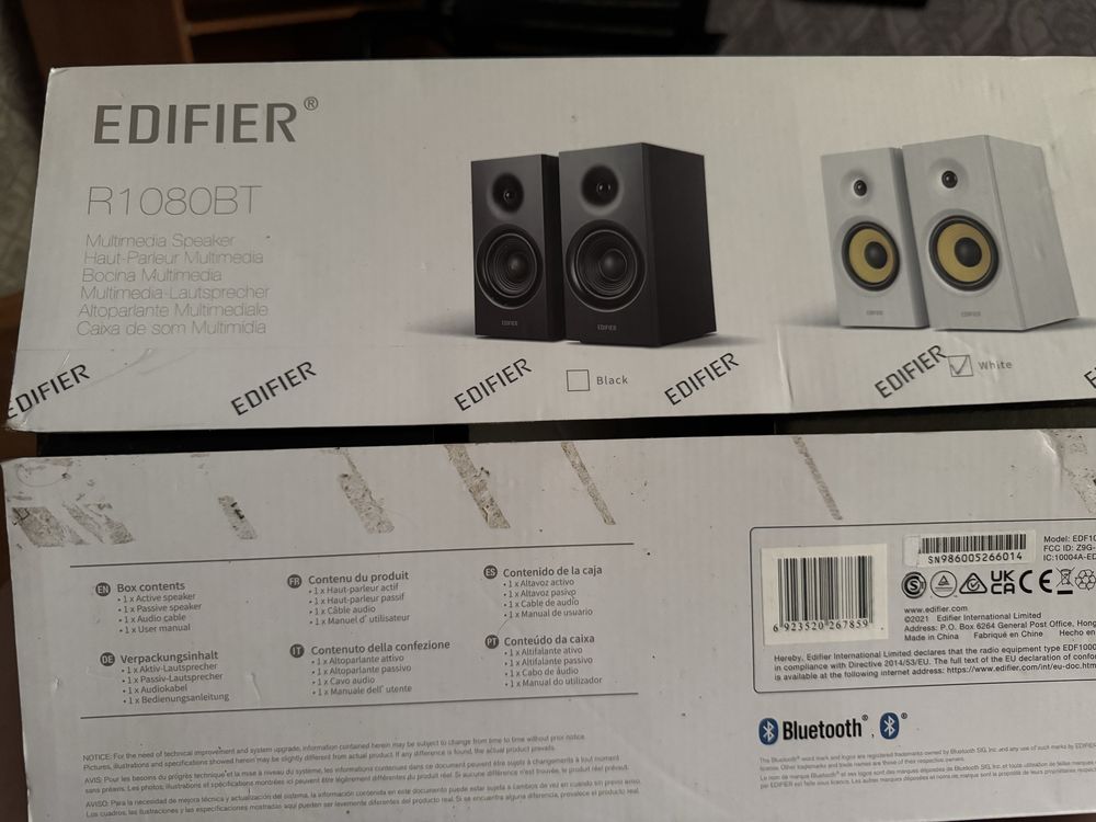 колонки edifier R1080BT белый