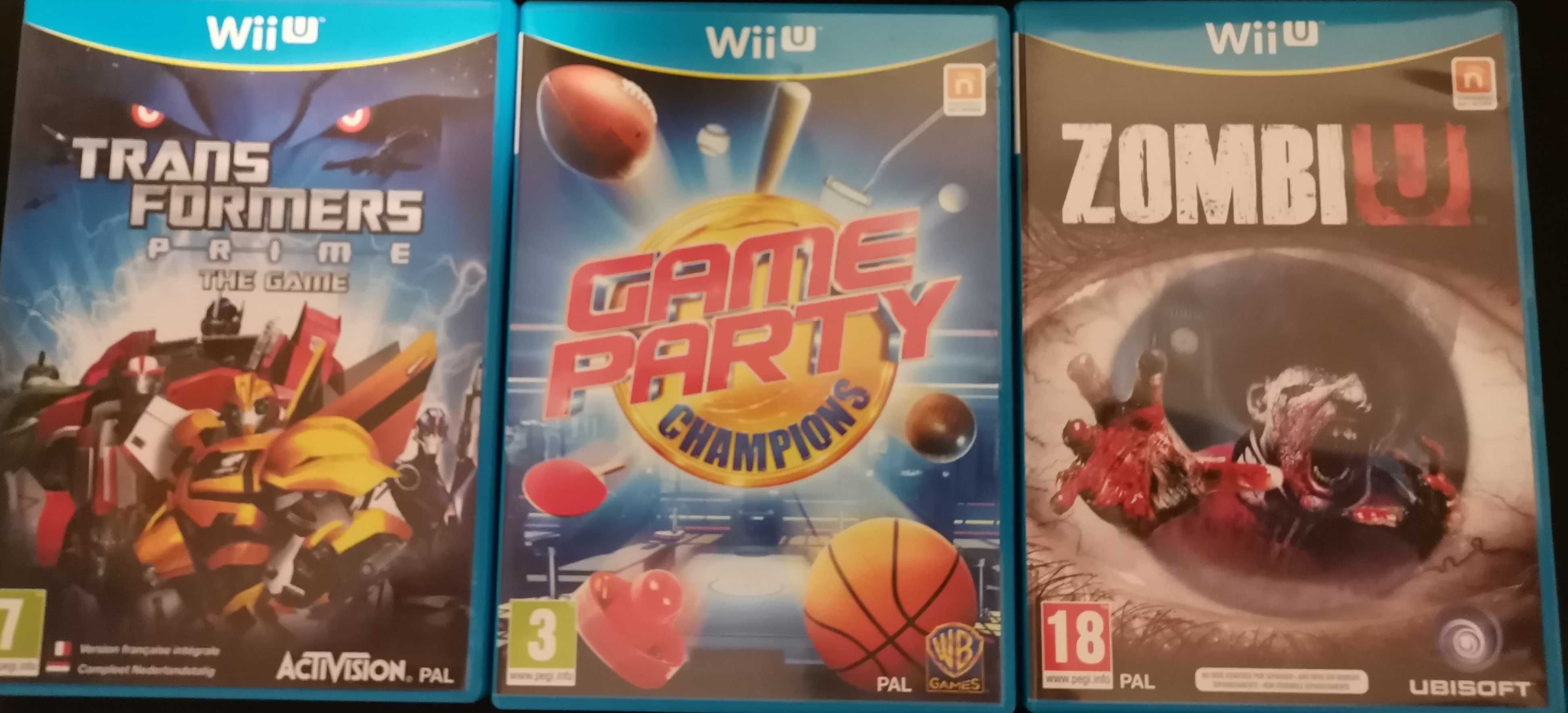 Pachet 3 jocuri Nintendo Wii U Zombi Game Party Transformers