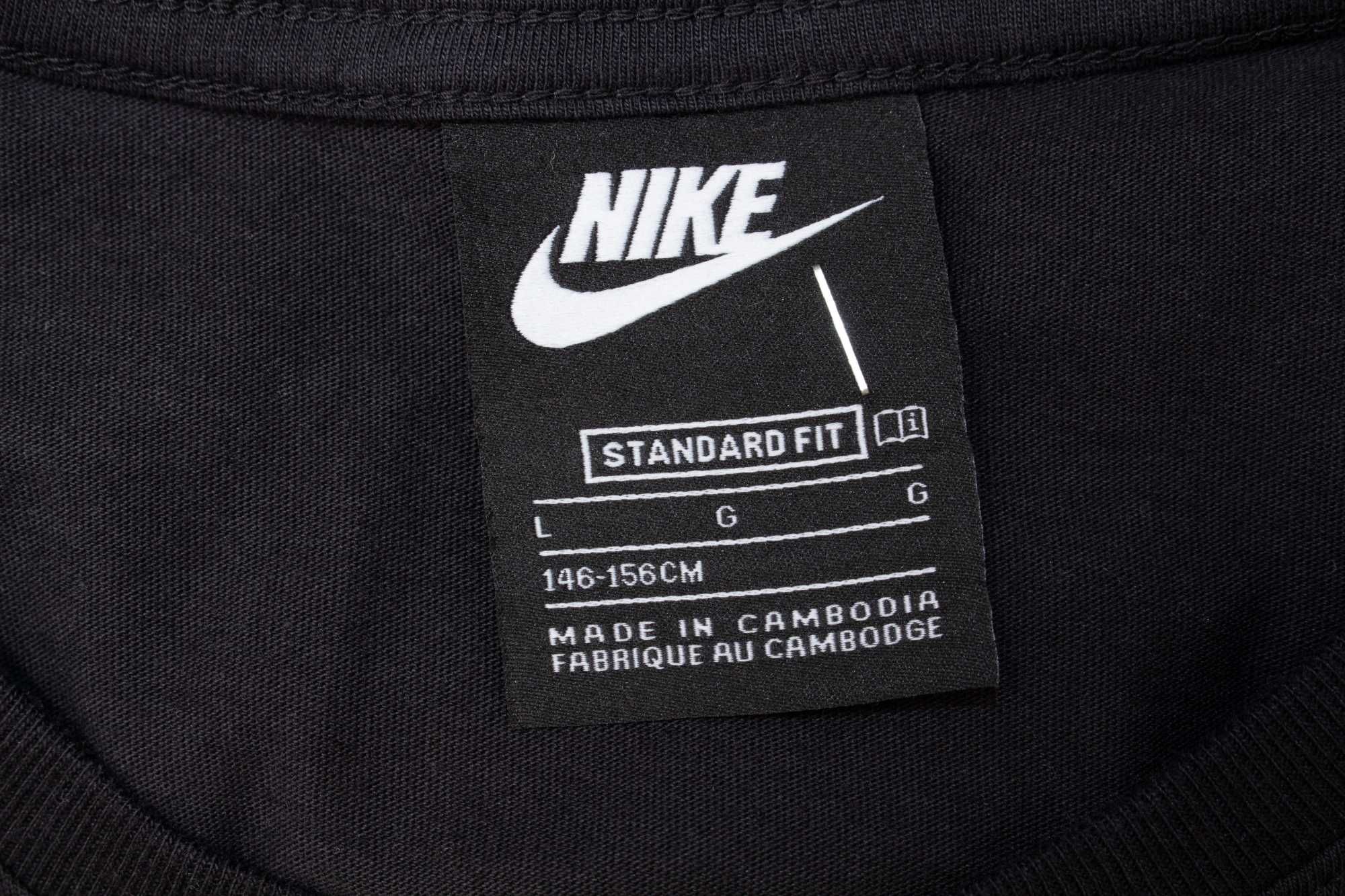 Nike Оригинална рокля черно tee dress бяло лого дама XS/момиче 146-156