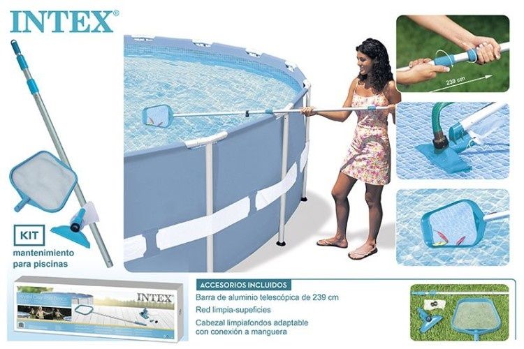 Комплект для чистки бассейнов интекс. Каркасных и надувных