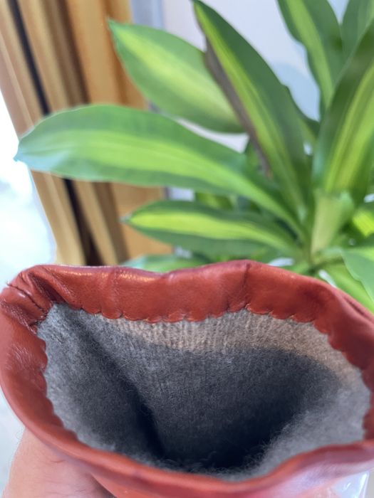 Manuși elegante din piele Bocane | miel și cașmir | produs in Romania