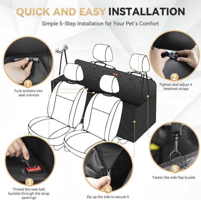 Husă de scaun auto pentru câini