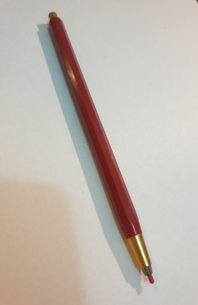 Creion mecanic rosu Siraly functional  mina groasa elemente aurite