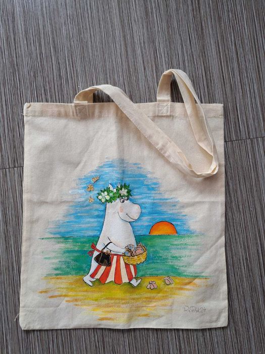 Ръчно рисувани памучни чанти и тениски