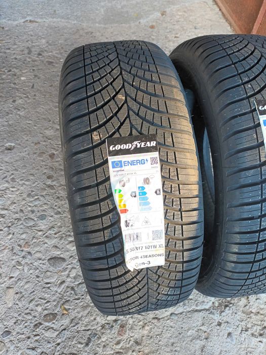 2 Нови всесезонни гуми 225/55 R17 Goodyear 4Seasons Gen-3 101W M+S XL