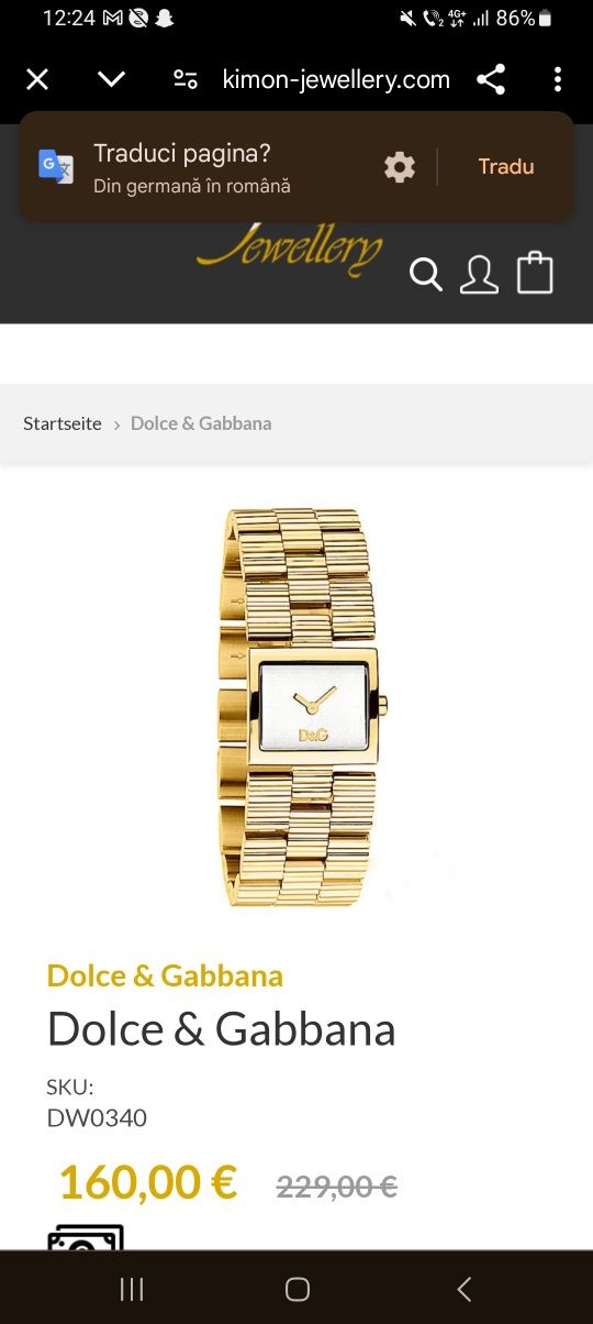 Vănd Ceas D&G dama