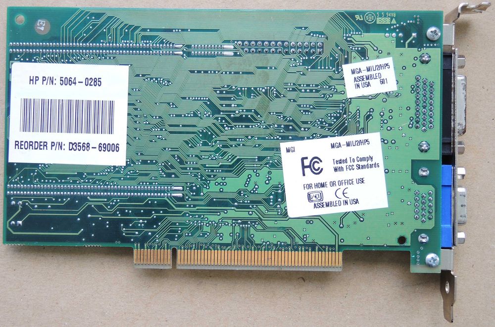 Matrox Millennium MGA-2064W MGA-MIL/2/HP5 2Mb PCI Testat