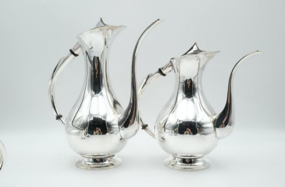 Японски сребърен сервиз за кафе/чай 950