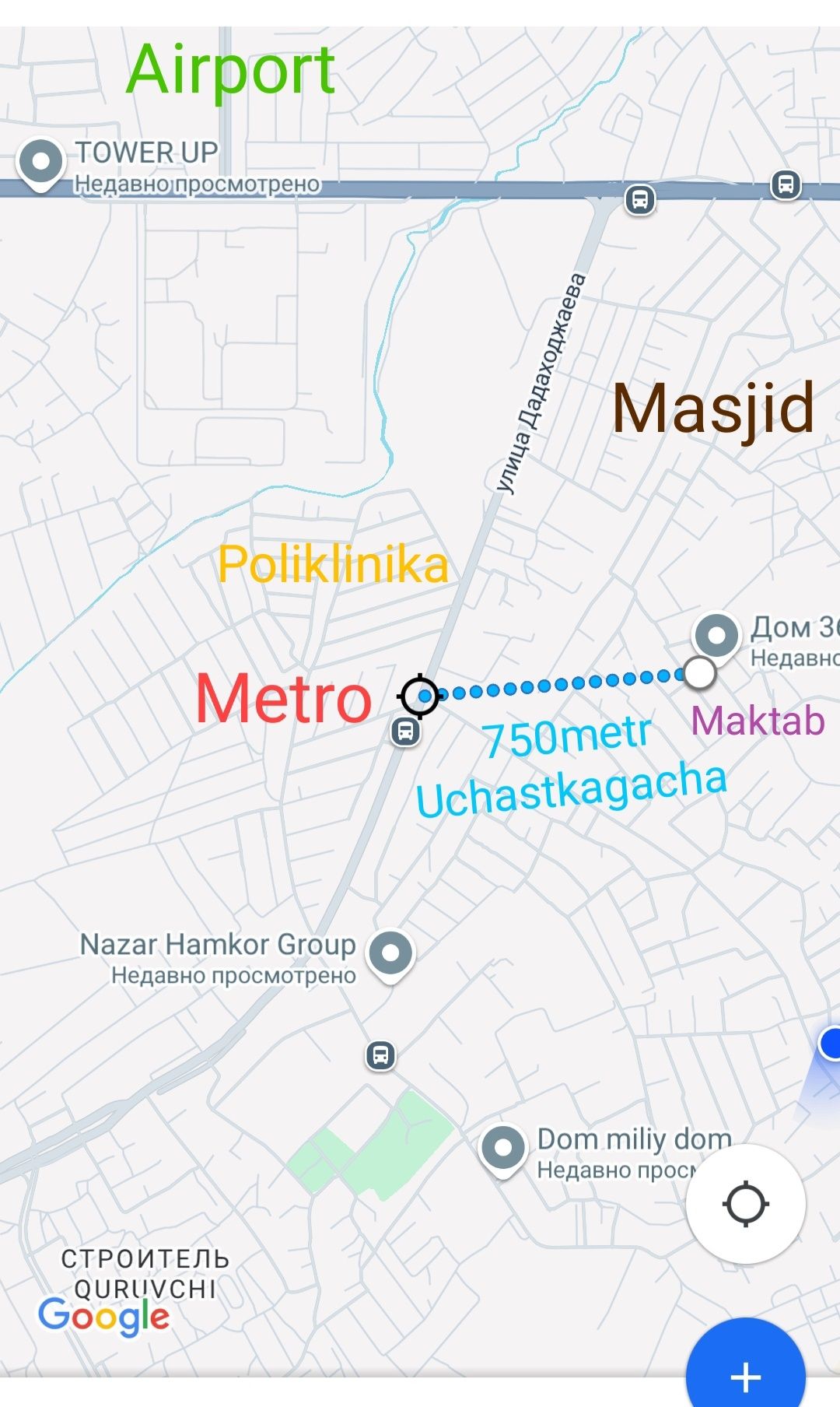 Участка ер Метро 800метр