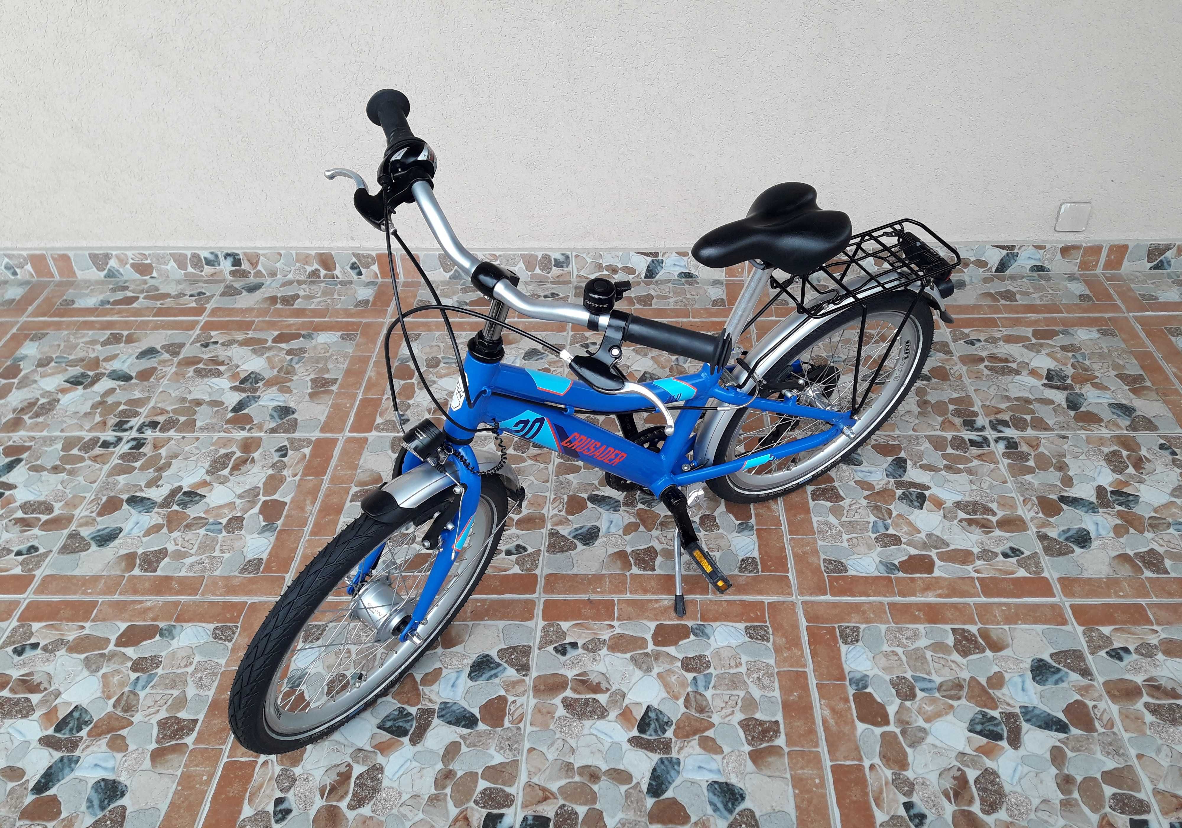 Bicicletă copii 20’ PUKY Crusader 20-6 ALUMINIU light – albastru/roșu