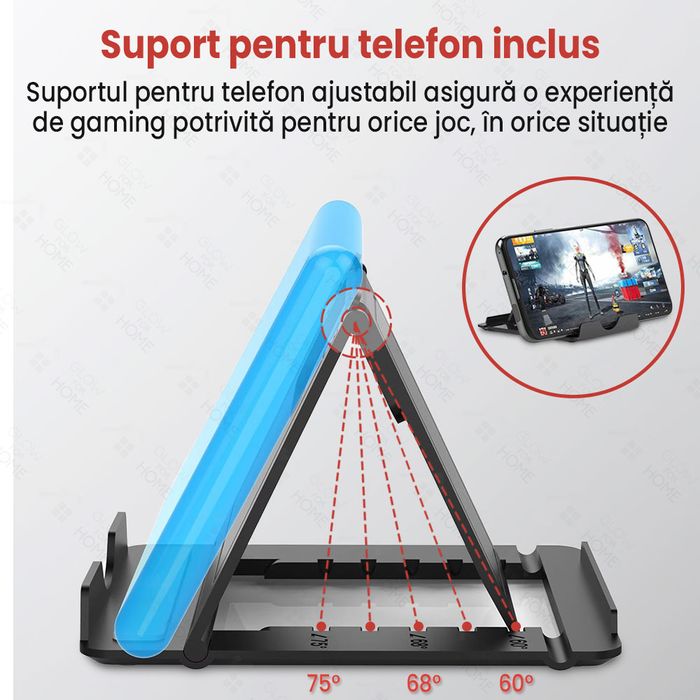 Set gaming cu tastatura iluminata gaming 39 taste one hand si mouse