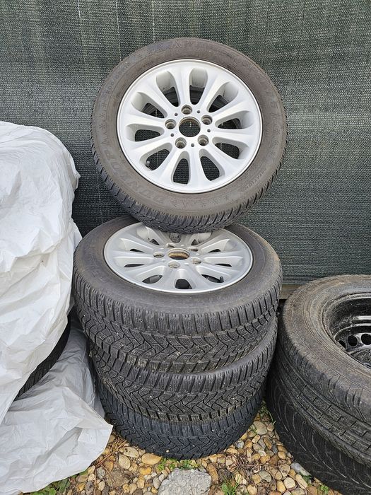 Jante Aliaj R16 Bmw 5×120 Cauciucuri iarna 205 55 R16