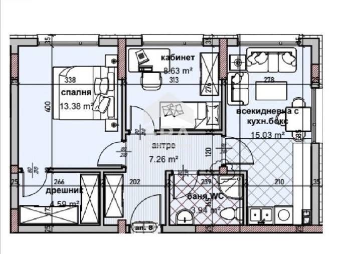 Продава се Тристаен апартамент в Варна, Владислав Варненчик - 75 кв.м за 1174 €/кв.м - Снимка #9