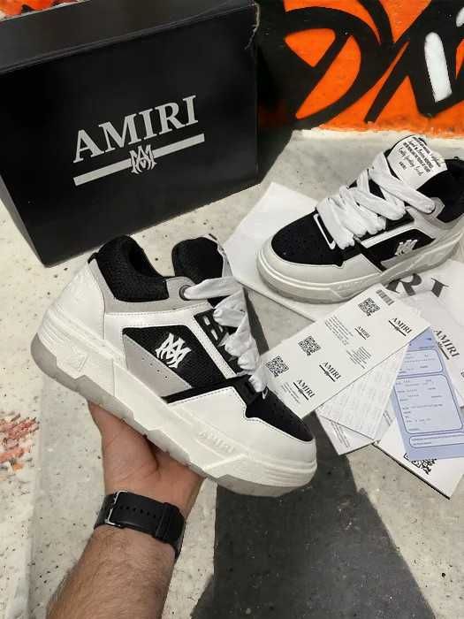 Adidasi Amiri MA-1 Negru-Alb / Low top sneakers