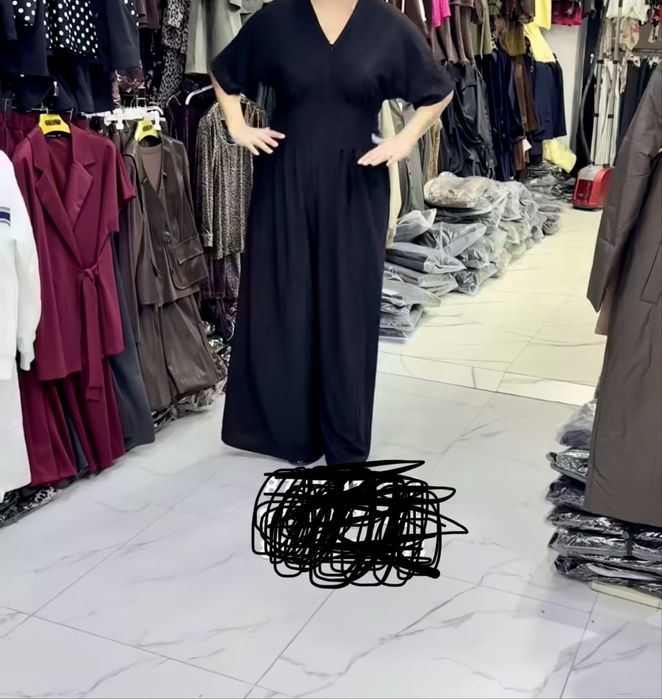 Комбинезон платье черная новая