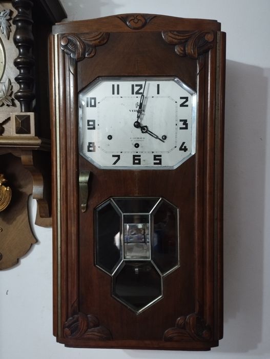 Ceas pendula de perete Vedette anii 40 cu pendul