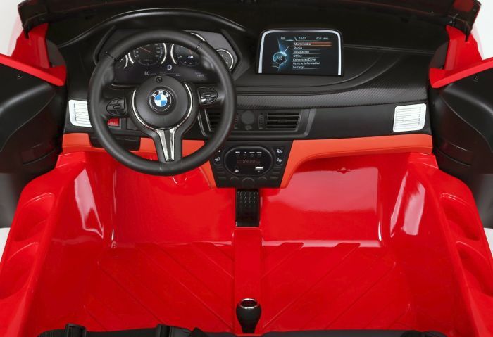 Masinuta electrica pentru 2 copii BMW X6M, culoare metalizata #Rosu