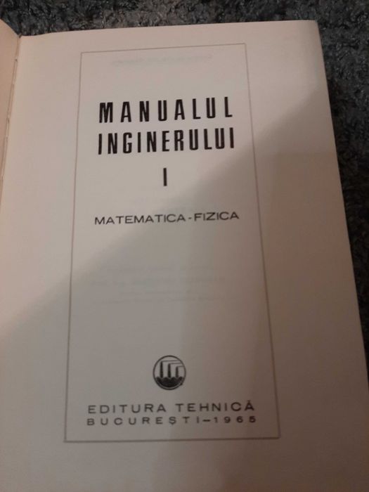 Manualul Inginerului (vol 1 + vol 2) 1965