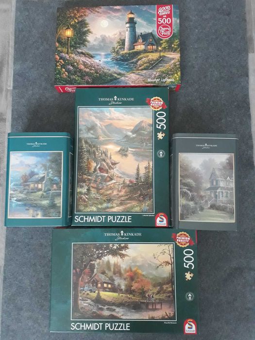 Пет пъзела с по 500 части за 30 лв.