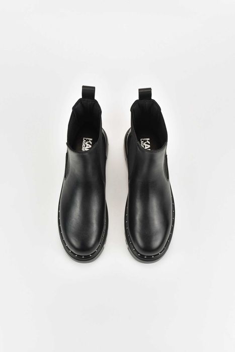 Дамски Боти Karl Lagerfeld KOMBAT Ankle Gore Boot 000 Black Lthr Women