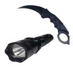 Lanterna cu electrosoc cu acumulator, LED, cutit comando inclus