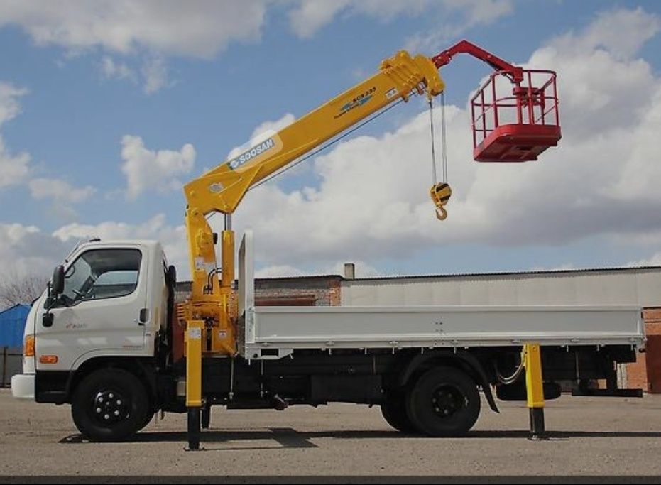 Манипулятор кран 3 тонн, Автовышка  9 метров