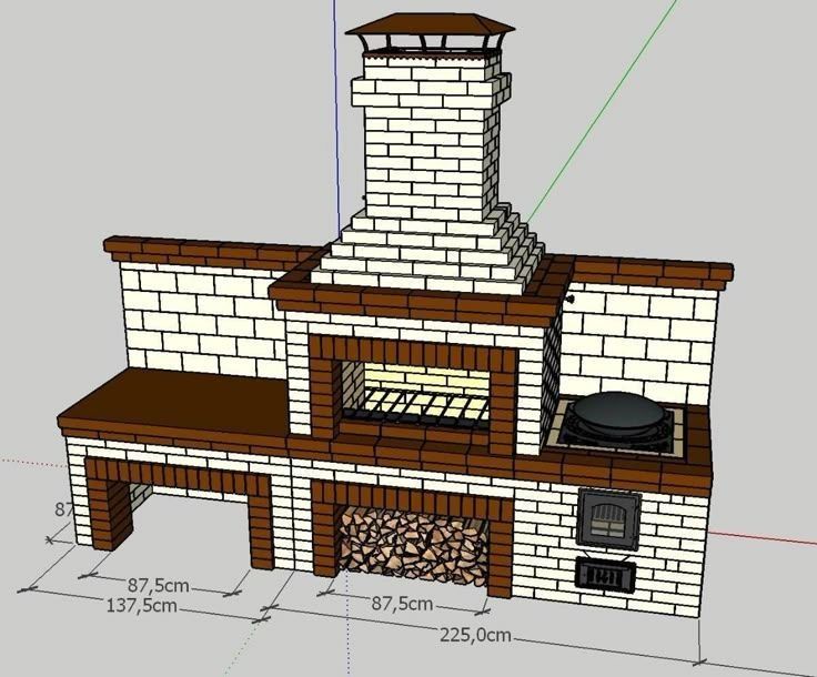 Летний кухни барбекю мангал очаг
