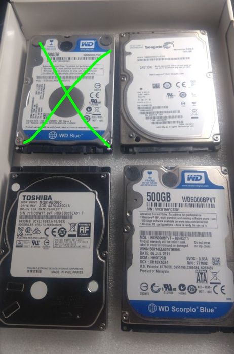 3xHdd laptop 2.5 500GB SATA3 + 2 carcase externe USB