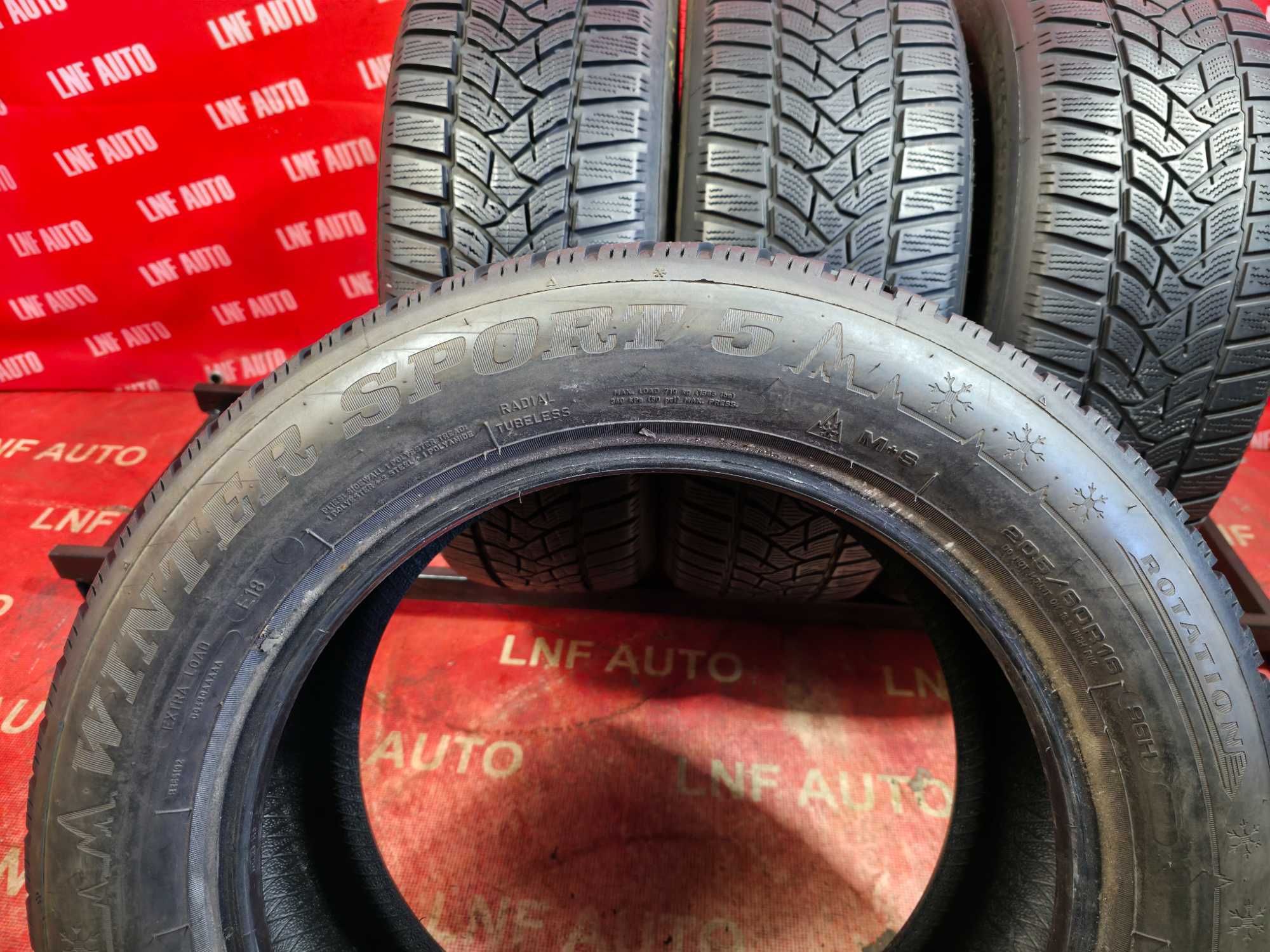 Anvelope de IARNA - 205/60/16 - DUNLOP - 5.69 / 7.57 MM - DOT 2018 !