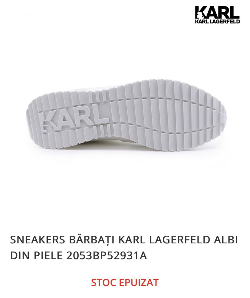 Adidași barbati Karl Lagerfeld Albi