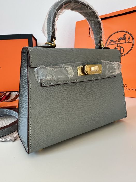 Geanta Hermes Kelly 19cm Light Blue