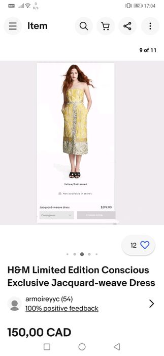 Rochie H&m Conscious Collection, mărimea 40