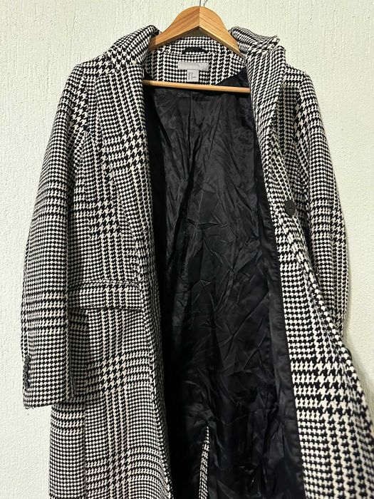 Дълго дамско палто от вълнена смес H&M