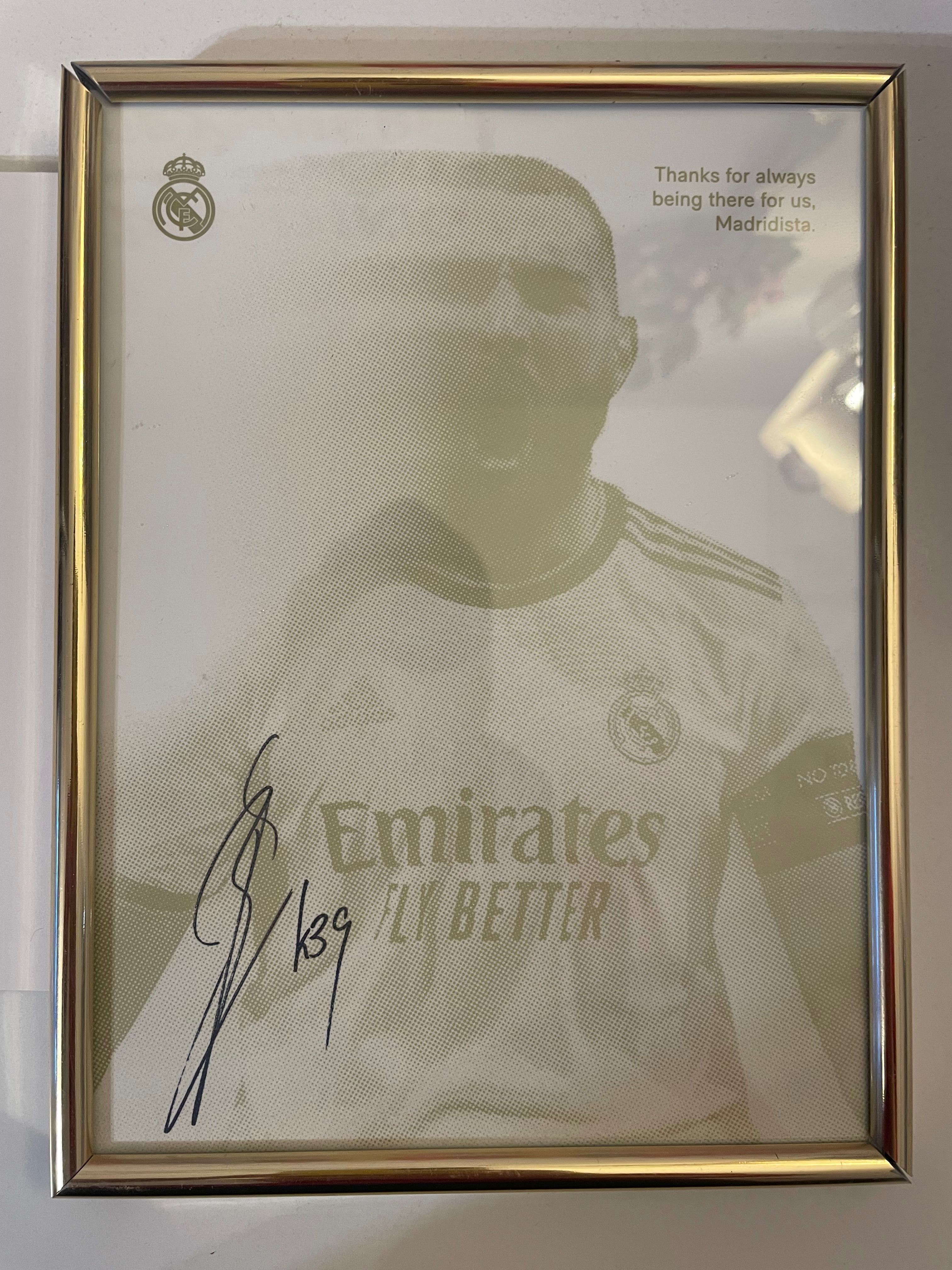 Rama foto Karim Benzema cu autograf