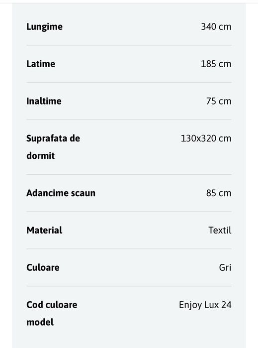 Coltar extensibil 340*185 Grafit