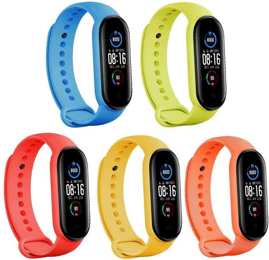 Set 3 culori Curea silicon Xiaomi Mi Band 5 Mi Band 6 Amazfit Band 5