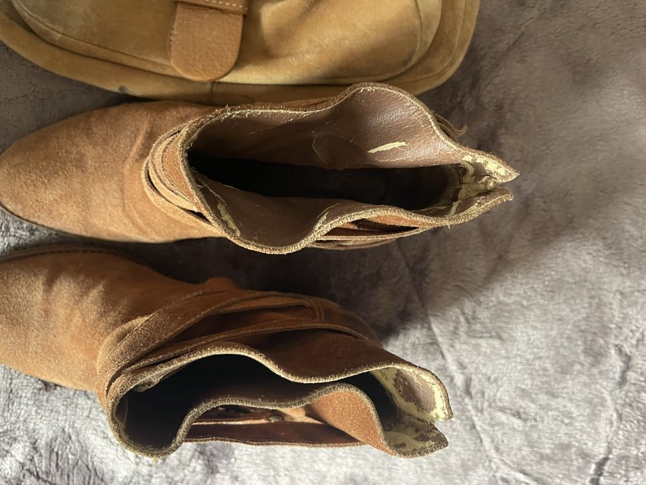 Боти и чанта от естествена кожа