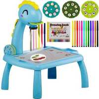 Детска маса за рисуване, Kruzzel, с проектор, музика, светлини