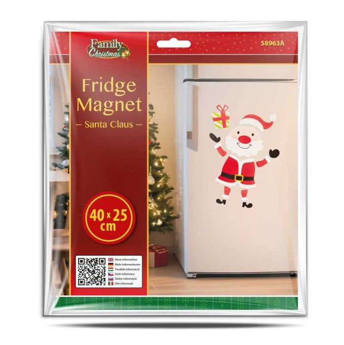 Magnet pentru frigider de Crăciun - Moș Crăciun - 40 x 25 cm