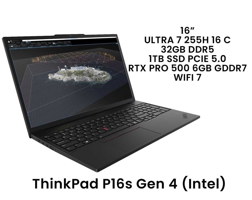 ThinkPad P16s Gen 4 - 16" Ultra 7 255H, 32GB/1TB RTX PRO 500 6GB GDDR7