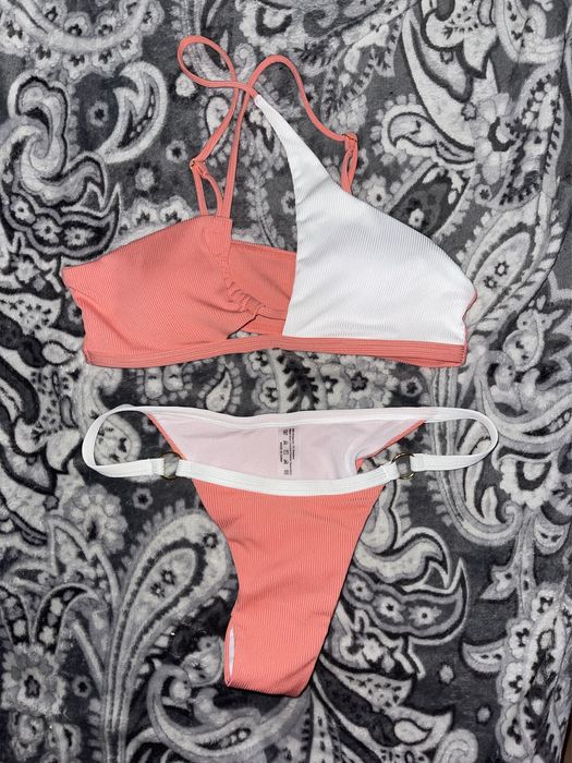 Costum de baie XS Shein roz cu alb