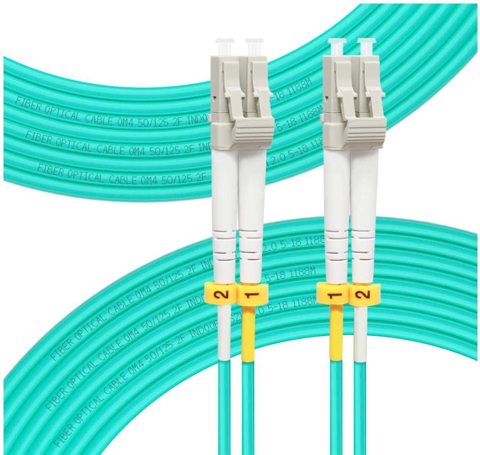 25бр х 50m OM4 LC - LC Оптичен Пач/Fiber Patch Кабел 40 GB/100 GB