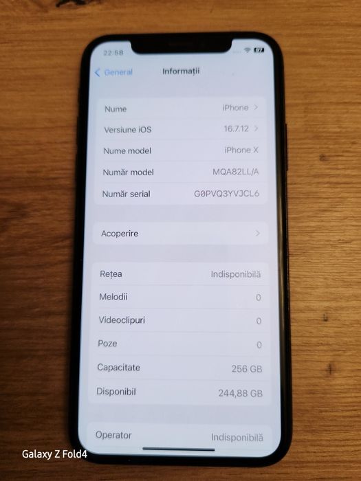 Iphone X 256 GB Black
