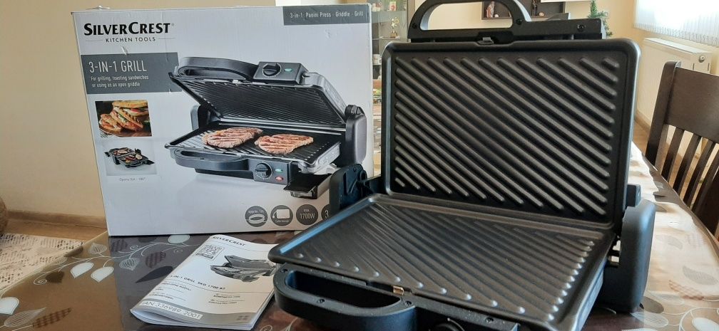3-in-1 Panini Press,Griddle,Grill