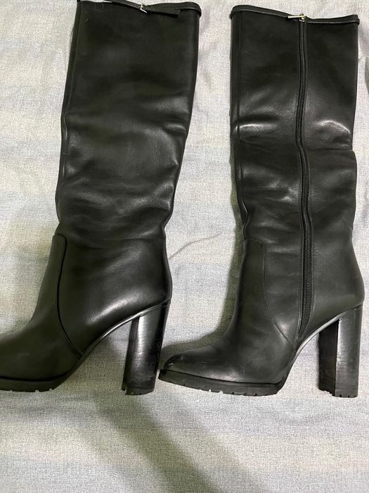 Сапоги зимние кожаные