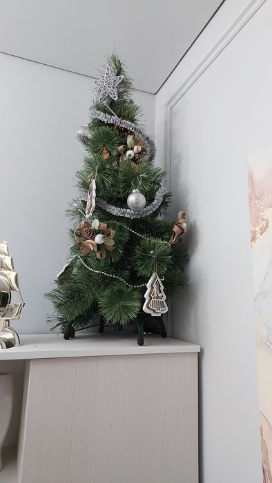Ёлка новогодняя без игрушек, есть свои шишки