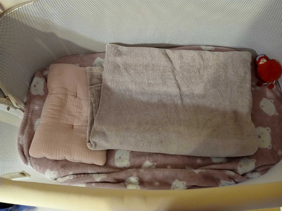 Patut pentru copii Cavoe COQ 4in1, cu balansoar electric, Cashmere