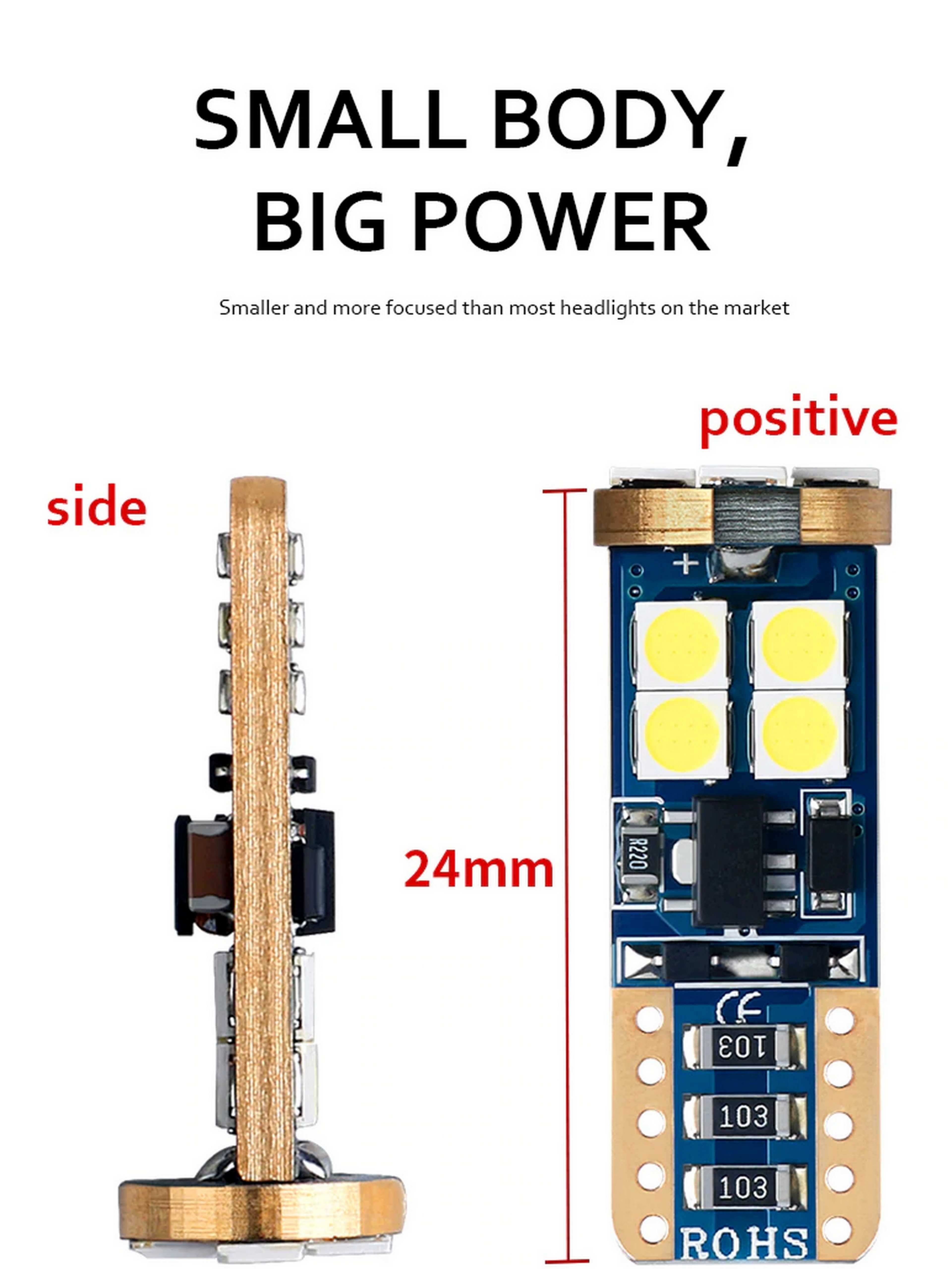 Супер ярки T10 LED крушки Canbus без грешка-Дневни светлини