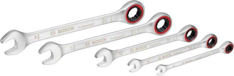 ПРОМОЦИЯ!Комплект звездогаечни ключове с тресчотка 5 части Pro Bosch