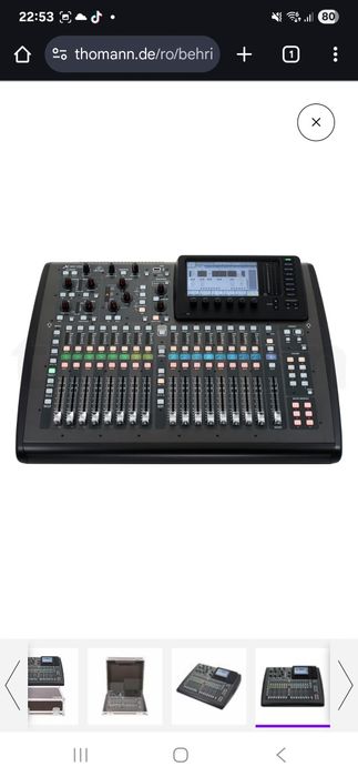 Behringer x32 compact și case Thon